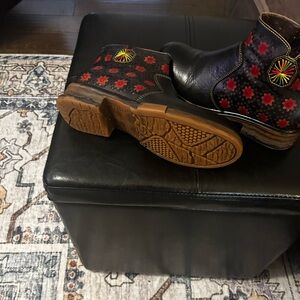 Floral Embroidered Ankle Boots